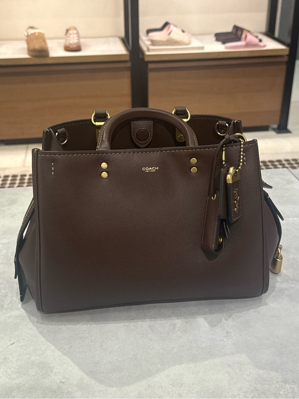 Coach Maple Rogue 31 Shoulder Bag With Brass Accents
